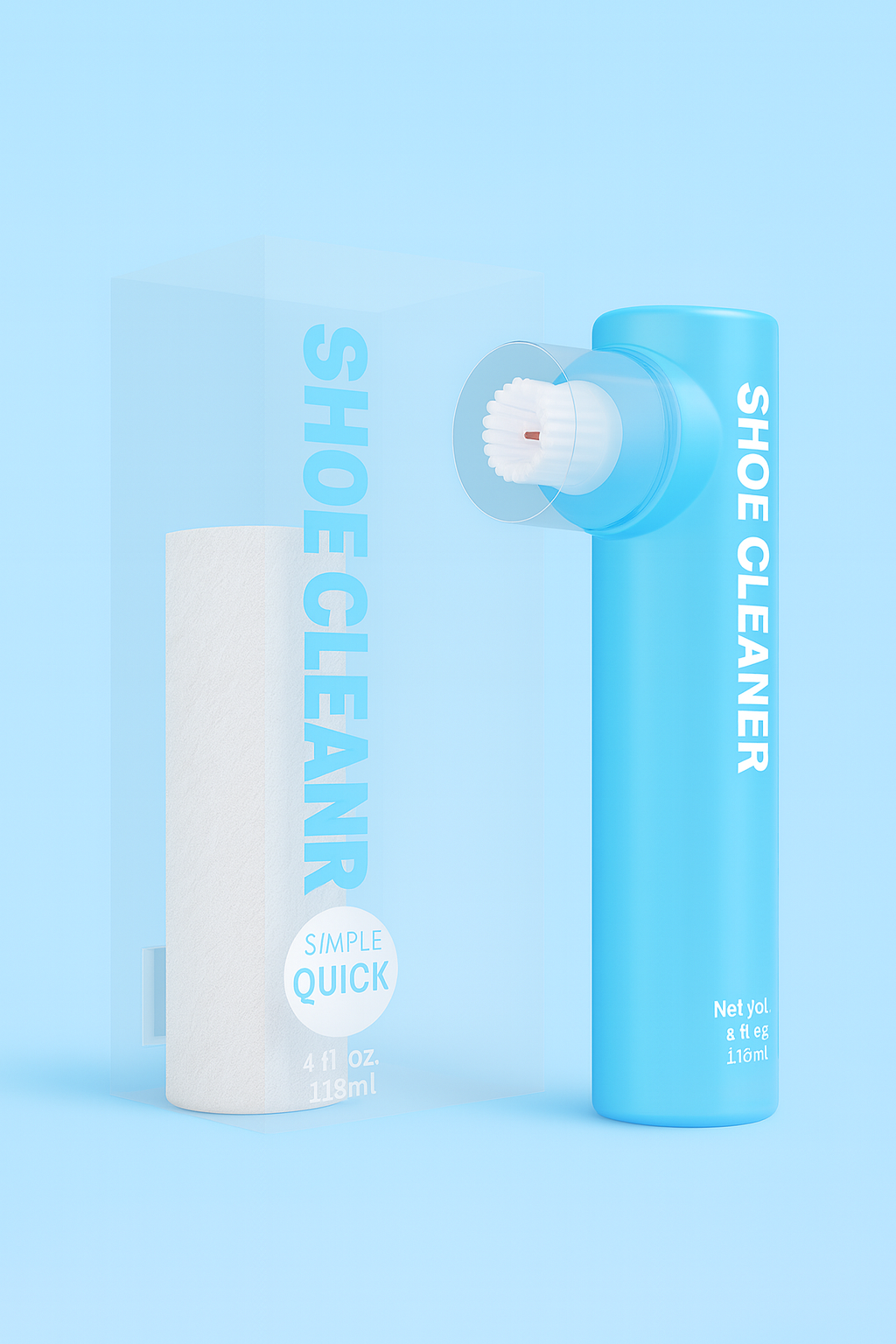 White Shoe Cleaning with Brush & Towel