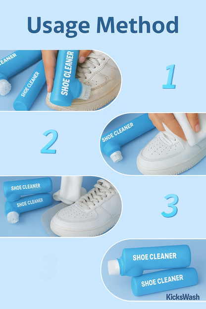 White Shoe Cleaning with Brush & Towel