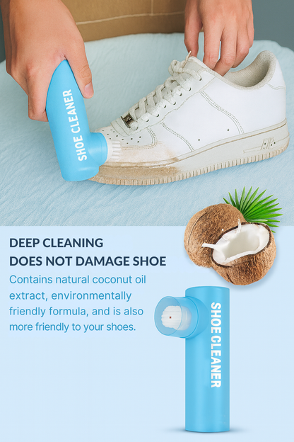 White Shoe Cleaning with Brush & Towel